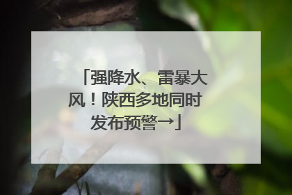 强降水、雷暴大风！陕西多地同时发布预警→