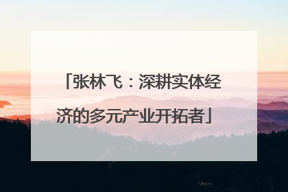 张林飞：深耕实体经济的多元产业开拓者