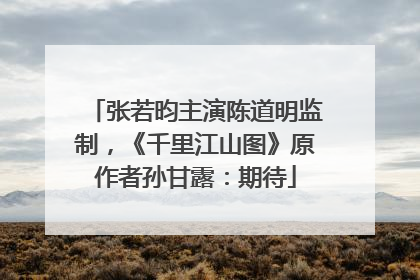 张若昀主演陈道明监制，《千里江山图》原作者孙甘露：期待