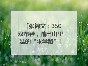 张锦文：350双布鞋，踏出山里娃的“求学路”
