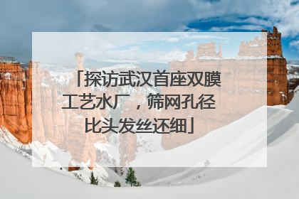 探访武汉首座双膜工艺水厂，筛网孔径比头发丝还细