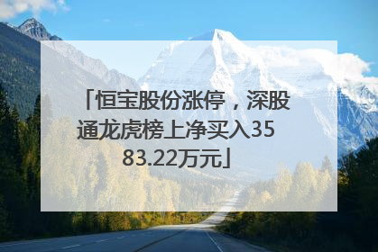 恒宝股份涨停，深股通龙虎榜上净买入3583.22万元