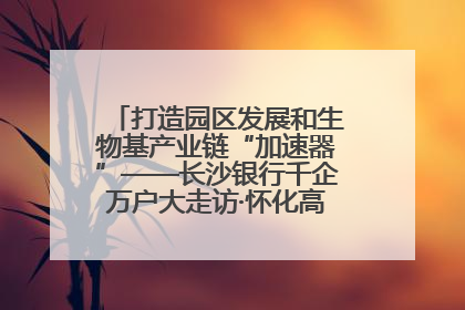 打造园区发展和生物基产业链“加速器”——长沙银行千企万户大走访·怀化高新区、生物基产业链专场活动举行