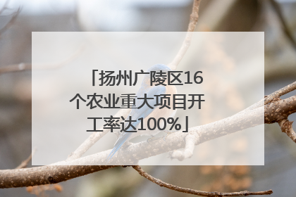 扬州广陵区16个农业重大项目开工率达100%