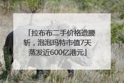 拉布布二手价格遭腰斩，泡泡玛特市值7天蒸发近600亿港元
