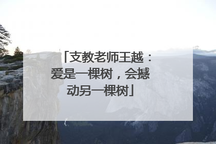 支教老师王越：爱是一棵树，会撼动另一棵树