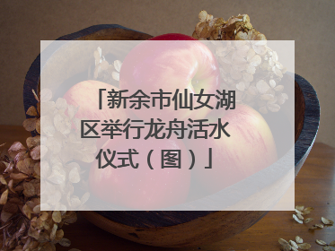 新余市仙女湖区举行龙舟活水仪式（图）