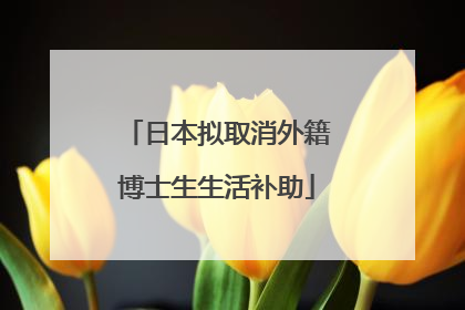 日本拟取消外籍博士生生活补助