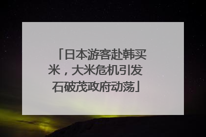 日本游客赴韩买米，大米危机引发石破茂政府动荡