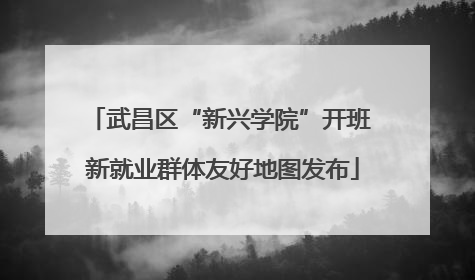 武昌区“新兴学院”开班 新就业群体友好地图发布
