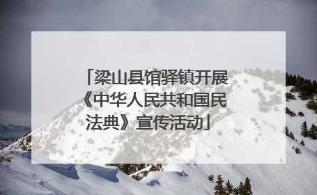 梁山县馆驿镇开展《中华人民共和国民法典》宣传活动
