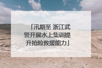 汛期至 浙江武警开展水上集训提升抢险救援能力