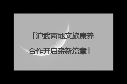 沪武两地文旅康养合作开启崭新篇章