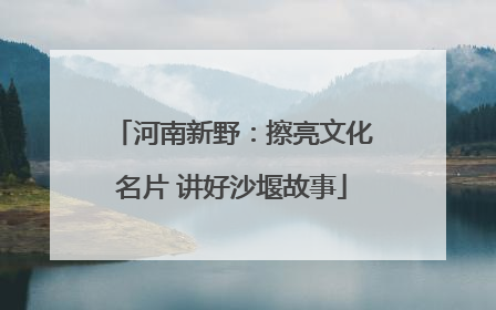 河南新野：擦亮文化名片 讲好沙堰故事