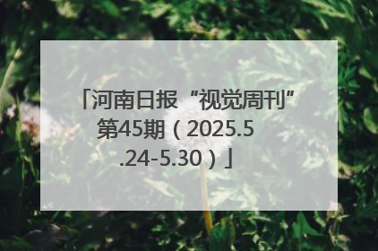 河南日报“视觉周刊”第45期（2025.5.24-5.30）