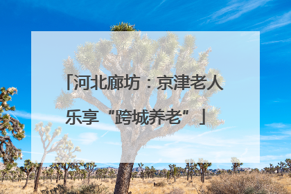 河北廊坊：京津老人乐享“跨城养老”