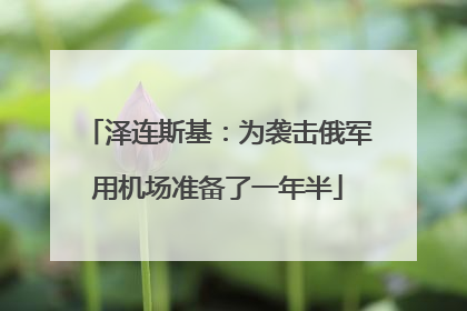 泽连斯基：为袭击俄军用机场准备了一年半
