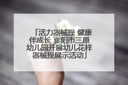 活力器械操 健康伴成长 襄阳市三原幼儿园开展幼儿花样器械操展示活动