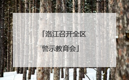 洛江召开全区警示教育会