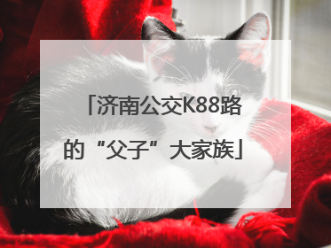 济南公交K88路的“父子”大家族