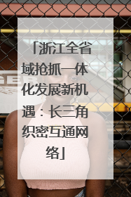 浙江全省域抢抓一体化发展新机遇：长三角织密互通网络