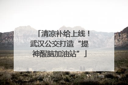 清凉补给上线！武汉公交打造“提神醒脑加油站”