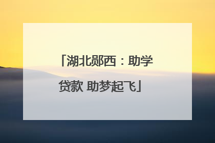 湖北郧西：助学贷款 助梦起飞