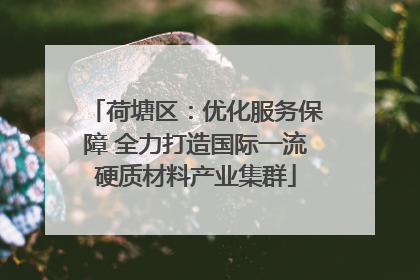 荷塘区：优化服务保障 全力打造国际一流硬质材料产业集群