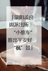 蒙阴孟良崮派出所：“小推车”推出平安好“枫”景