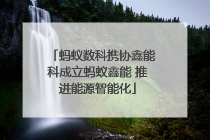 蚂蚁数科携协鑫能科成立蚂蚁鑫能 推进能源智能化