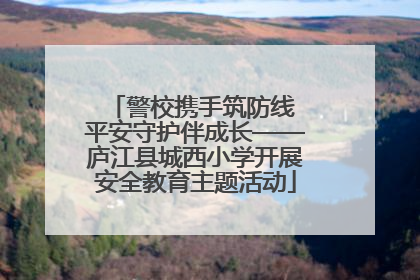 警校携手筑防线 平安守护伴成长——庐江县城西小学开展安全教育主题活动