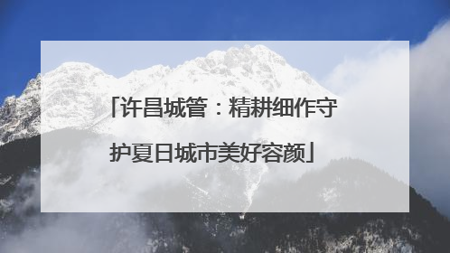 许昌城管：精耕细作守护夏日城市美好容颜