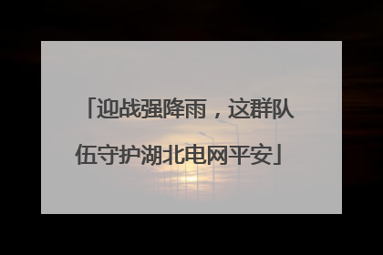 迎战强降雨，这群队伍守护湖北电网平安