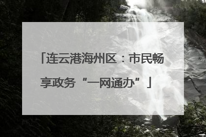 连云港海州区：市民畅享政务“一网通办”