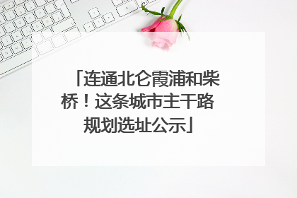 连通北仑霞浦和柴桥！这条城市主干路规划选址公示