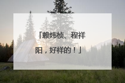 赖炜桢、程祥阳，好样的！