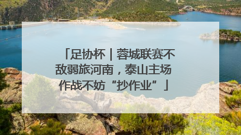 足协杯｜蓉城联赛不敌弱旅河南，泰山主场作战不妨“抄作业”