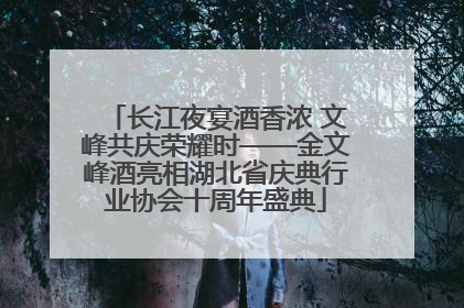 长江夜宴酒香浓 文峰共庆荣耀时——金文峰酒亮相湖北省庆典行业协会十周年盛典
