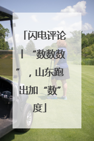闪电评论丨“数数数”，山东跑出加“数”度