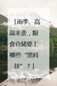 雨季、高温来袭，粮食仓储要上哪些“黑科技”？
