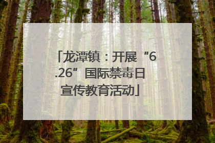 龙潭镇：开展“6.26”国际禁毒日宣传教育活动