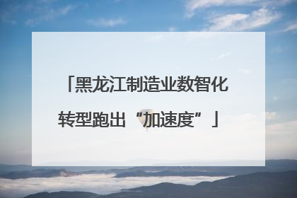 黑龙江制造业数智化转型跑出“加速度”