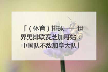 （体育）排球——世界男排联赛芝加哥站：中国队不敌加拿大队
