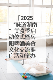 2025“味道湖南”美食季启动仪式暨岳阳啤酒美食文化交流推广活动举办