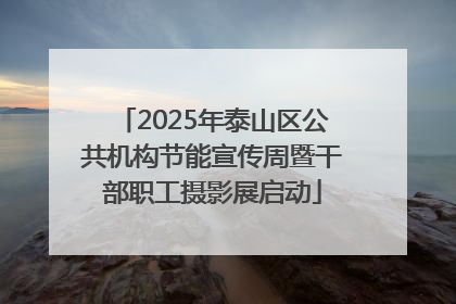 2025年泰山区公共机构节能宣传周暨干部职工摄影展启动