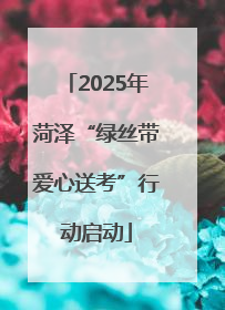 2025年菏泽“绿丝带爱心送考”行动启动