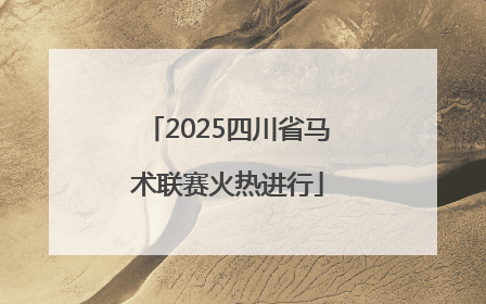 2025四川省马术联赛火热进行