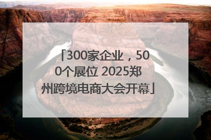 300家企业，500个展位 2025郑州跨境电商大会开幕