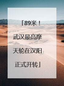 89米！武汉最高摩天轮在汉阳正式开转